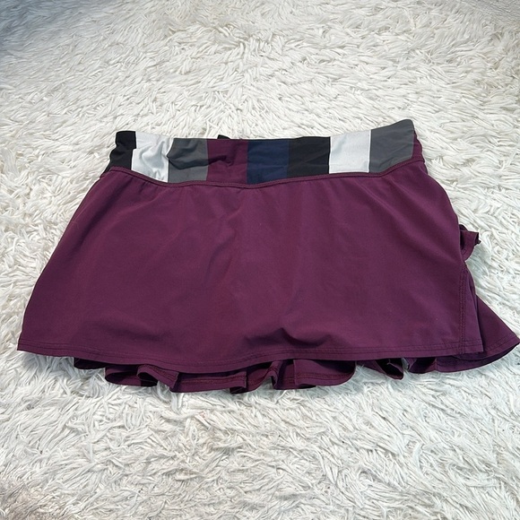 Lululemon Run: Pace Setter Skirt (Regular) Plum / Pow Stripe Angel Wing - Picture 1 of 7